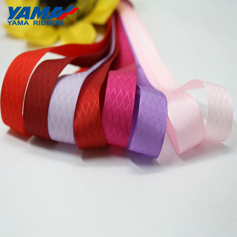 YAMA-Rhombus Ribbon for DIY, Fancy Ribbons, Handmade Gift, Webbing Decoration, 9mm, 16mm, 22mm, 38mm, 100Yards/Roll