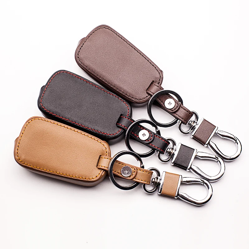 Car-cover Genuine Leather key cases sets key bags for Opel Mokka Astra Corsa Antara Insignia Meriva Zafira,2 Buttons fold key