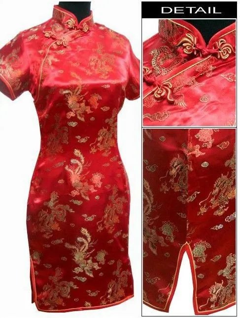 Mới Lạ Mini Sườn Xám Xanh Navy Vintage Phong Cách Trung Hoa Nữ Qipao Đầm Ngắn Truyền Thống Quan Cổ Áo Nữ Đầm Vestido