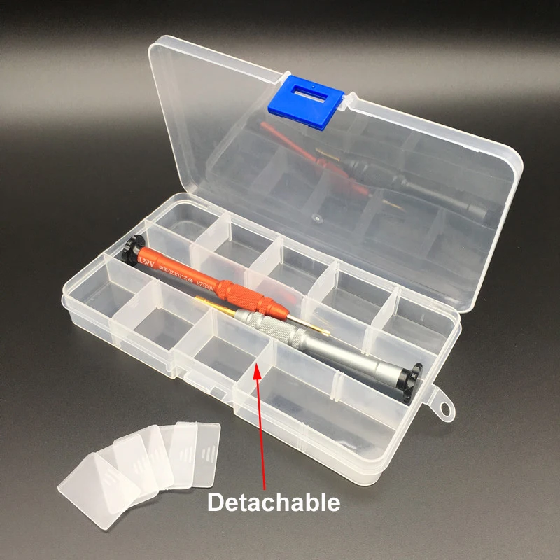 Toolbox Electronic Plastic Parts Waterproof Transparent Tool Box Casket SMD SMT Screw Containers Component Storage Case bag