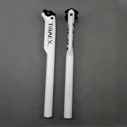 White Glossy Bicycle Seat Post, Road Bike Parts, Breaking Wind Seat Post, MTB Bike, 27.2