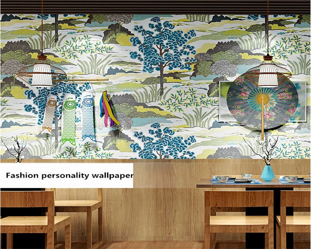 

beibehang Classic Japanese style personalized cuisine ramen sushi restaurant background wallpaper papel de parede papier peint