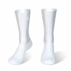 Anti Slip Silikon Sommer Aero Socken Whiteline Radfahren Socken Männer Fahrrad Sport Laufen Fahrrad Socken Calcetines Ciclismo