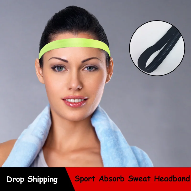 Women Men Yoga Hair Bands Sports Headband Anti-slip Elastic Sweatband Yoga Running Biking Headscarf Outdoor Sport Hairband