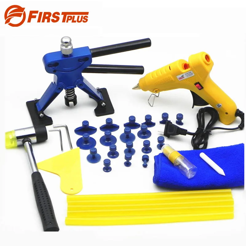 

Auto Body Paintless Dent Removal Tools Kit Glue Gun Dent Lifter Bridge Puller Set For Car Hail Damage And Door Dings Repair