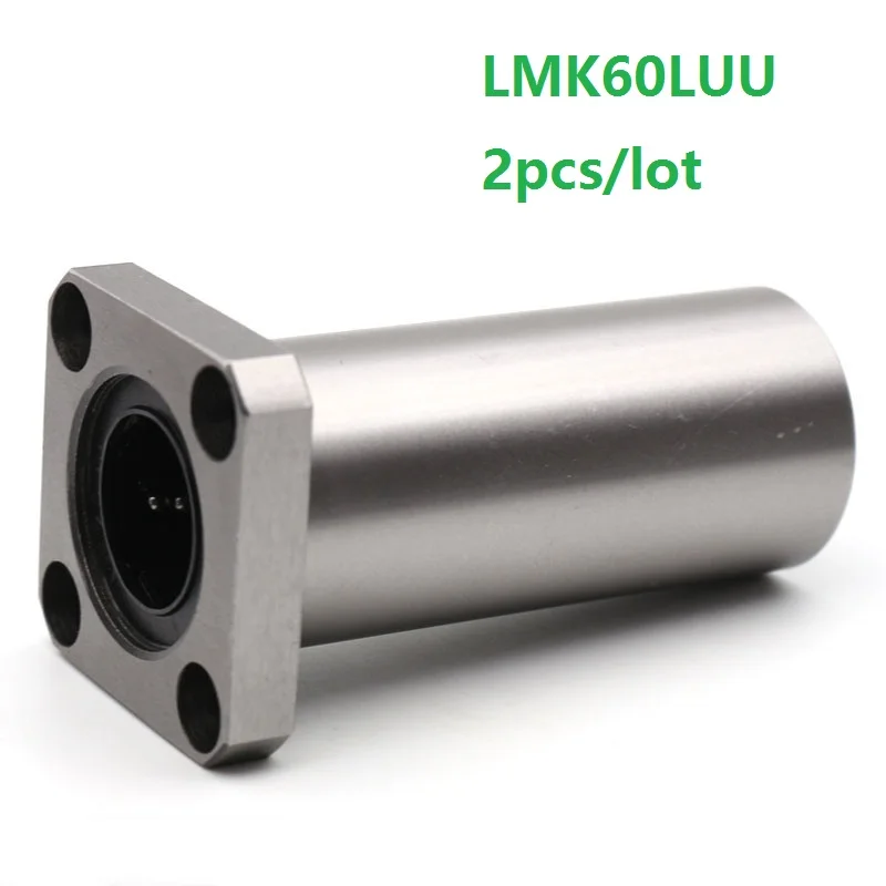 

2pcs/lot LMK60LUU Long Type Rectangular Flange Linear Bearing CNC Linear Bush for 3D printer parts