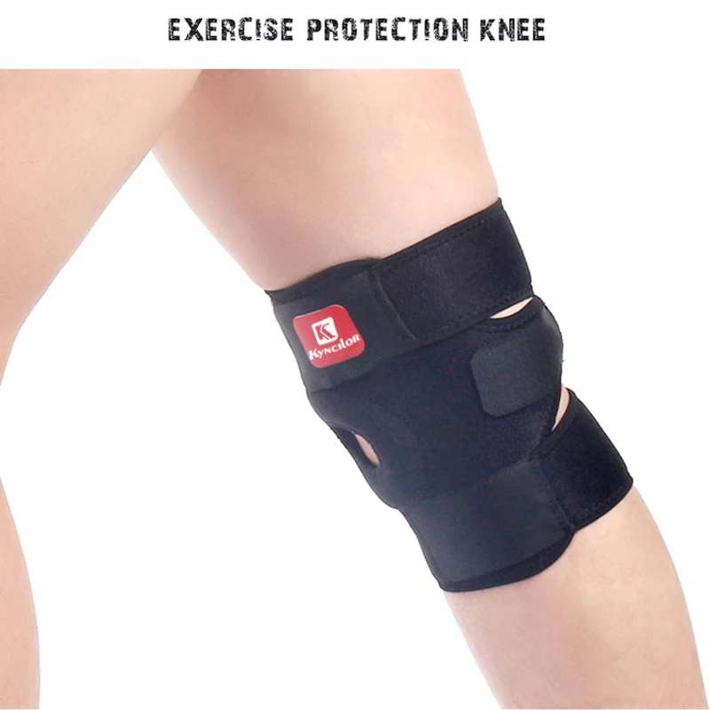 Genouillère élastique pour le soutien du genou, genouillères réglables, sangle de protection de sécurité pour le basket-ball, taille libre