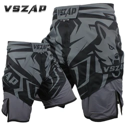 Pantaloncini da boxe VSZAP per uomo, pantaloncini MMA, pantaloncini sportivi, Grappling, Sanda, pantaloni da Kickboxing, MMA, Muay Thai