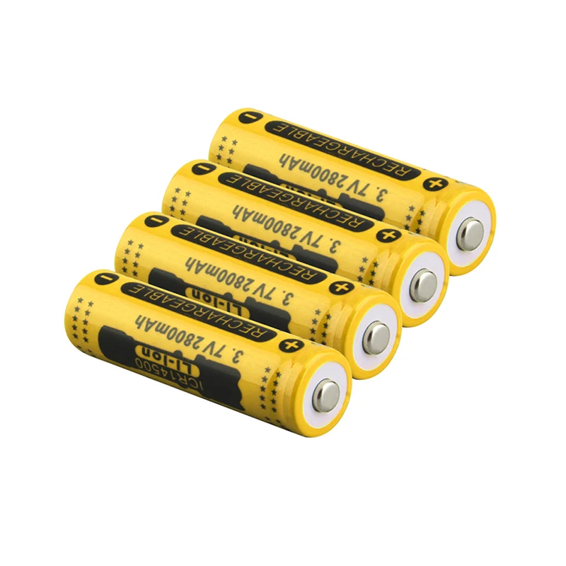 3.7V 2800mah 14500 Battery Li-ion Rechargeable Battery LED Flashlight Portable Devices Tools Lighting Tools battery
