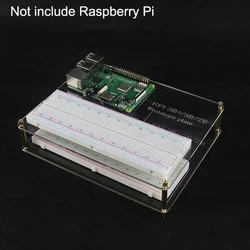 2 Set Raspberry Pi Acrylic Experiment Plate + Breadboard  Board + Jumper Wire Cable for Raspberry Pi 4B 3B+ 3B 2B