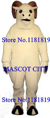 

MASCOT WHITE Gruff Goat RAM Mascot Costume ADULT SIZE white sheep theme anime cosplay costumes carnival fancy dress kits