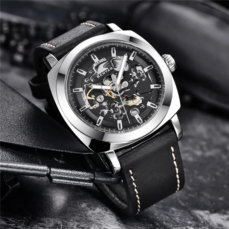 BENYAR New Fashion Mechanical Men Watch Waterproof Classic Top Brand Luxury Automatic Business Male Wristwatch Relogio Masculino