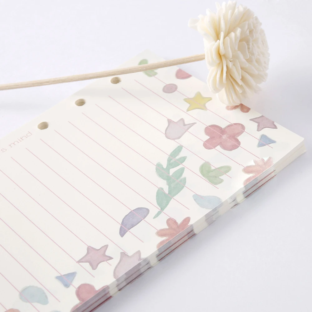 Cute 100sheets Notebook Filler Papers A5&A6 Diary Color Inner Core Planner Filler Paper Girl Series Inside Page gifts Stationery