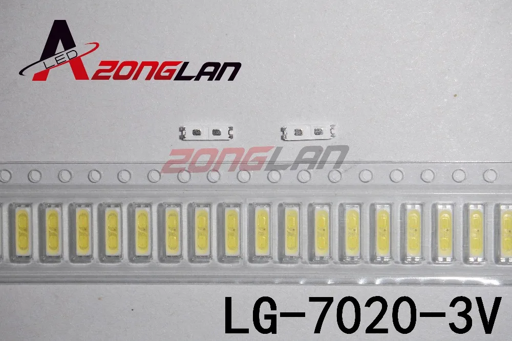 FOR 200PCS LG Innotek LED LED Backlight 0.5W 7020 3V Cool white 40LM TV Application LEWWS72R24GZ00