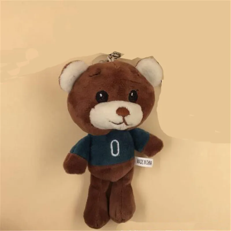 1PCS Mini Color Matching Bear Plush Toy For Girls Small Pendant Cute Bear Stuffed Toy Keychain Christmas Gifts 16CM