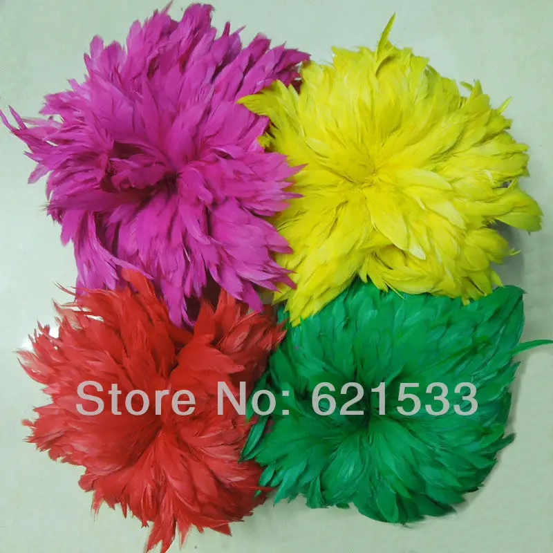 Wholesale!Hot!200pcs/lot 4-6inches 10-15cm Multi-Color Saddle Badger Rooster Feathers 4Colours Availble