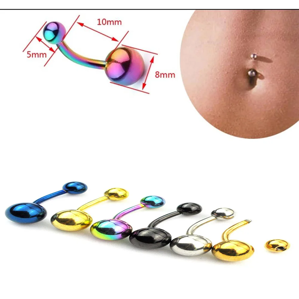 

1pcs stainless steel navel ring fashion lady pierced navel nail hole free ear clip earrings sexy Belly dance body