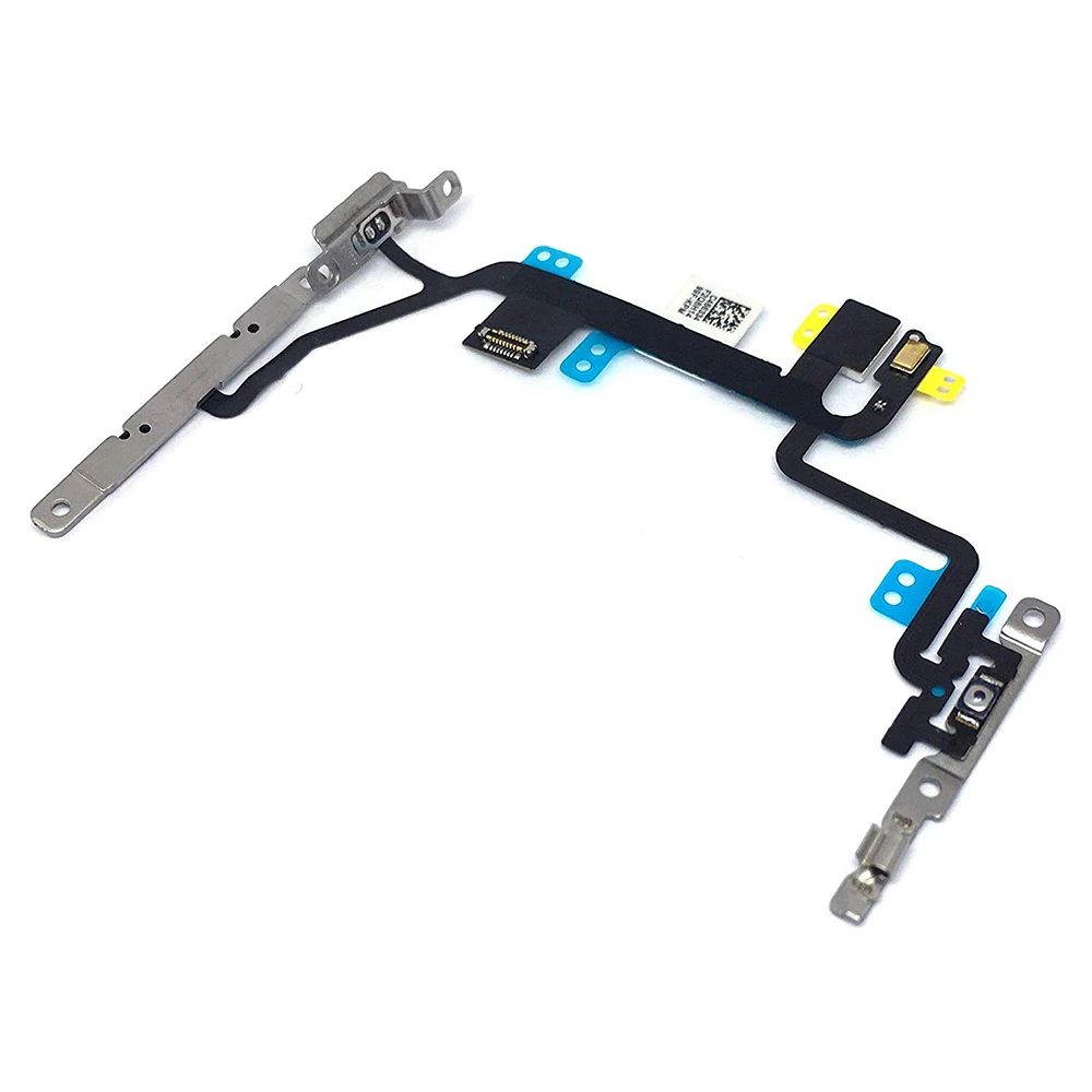 For IPhone 8 8 Plus Power Volume Button Silent Switch Flex Cable With Metal Bracket Installed Replacement