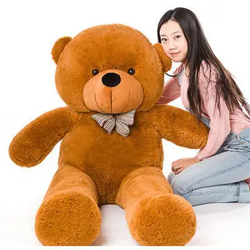 Stuffed animal 47 inch dark brown Teddy bear plush toy soft doll throw pillow gift w1681