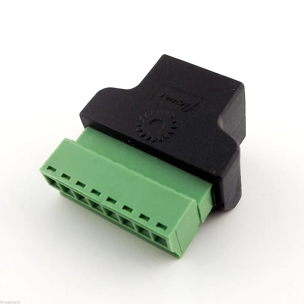 1 шт. Ethernet RJ45 Женский к винтовому клемму 8 Pin CCTV цифровой адаптер DVR разъем