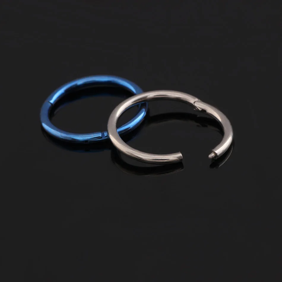 1PC G23 Titanium 16G Nose Hinged Segment Ring 6-12mm Septum Clicker Piercing Nose Earring Tragus Nose Pircing Nariz Body Jewelry