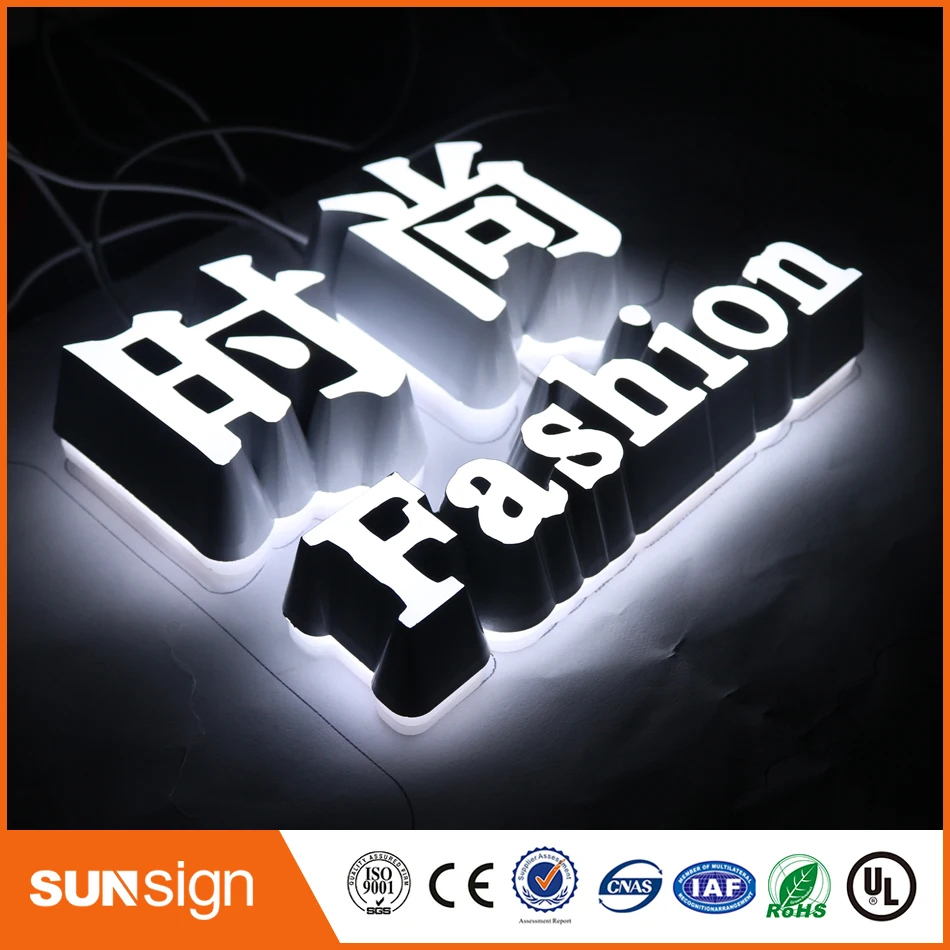Super good look Acrylic store front wall mount Mini LED Channel Letter Sign