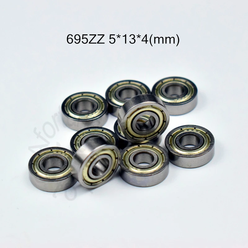 Rodamiento de acero cromado 695ZZ, rodamientos de sellado de Metal de 10 ABEC-5, 5x13x4(mm), 10 piezas, 695, 695Z, 695ZZ, Envío Gratis