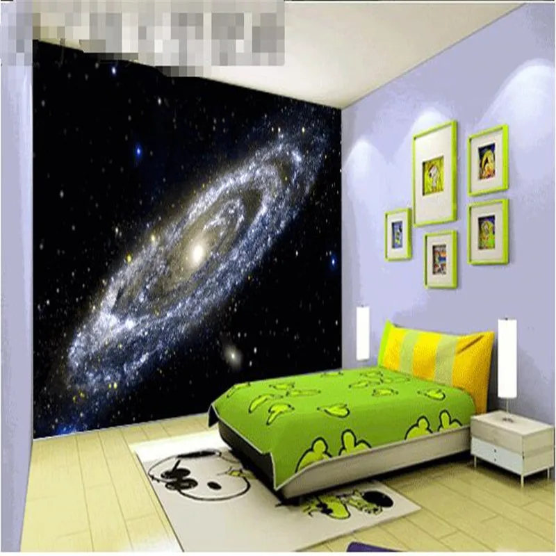 beibehang  Custom photo wall paper the Milky Way Galaxy bright black hole ceiling large mural 3d wall murals wallpaper painting