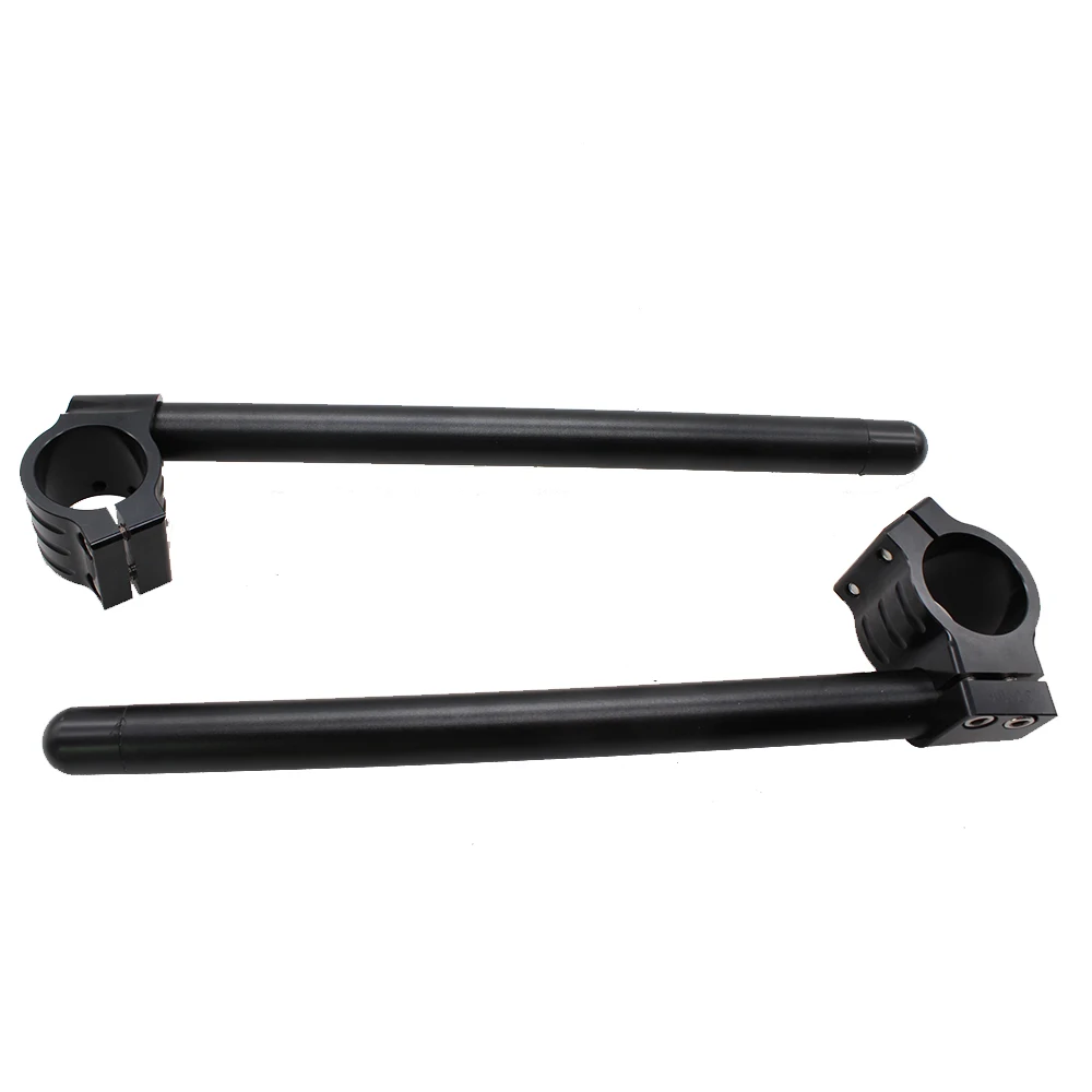 Black Motorcycle CNC Clip-ons Clip Ons Handlebar Handle Bar Fork Tube Cafe Racer 31 33 35 36 37 38 39 41MM 43mm - 55mm Aluminum