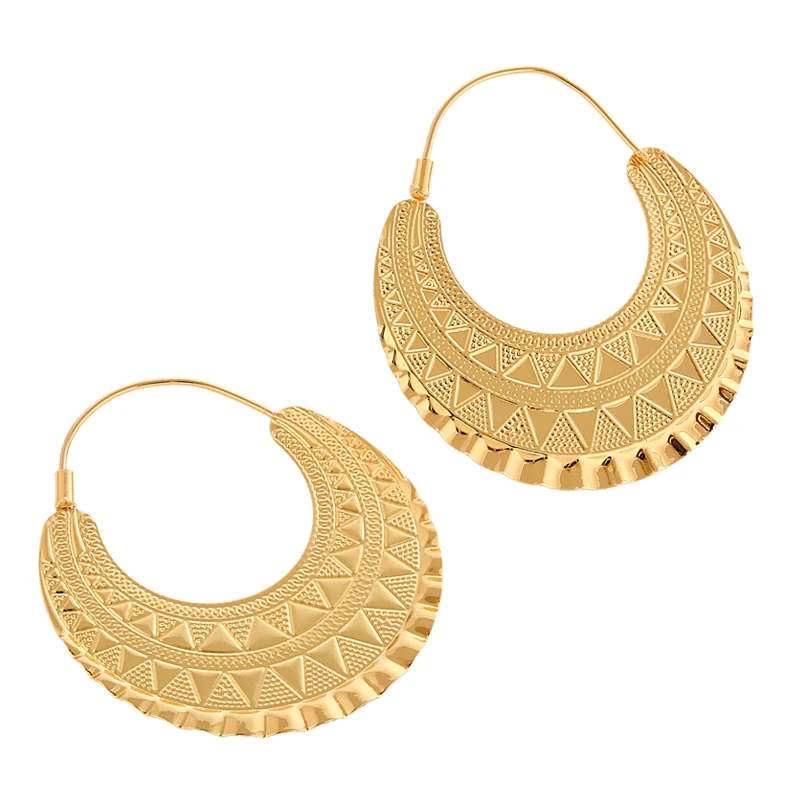 Ethlyn Top Sale 2016 Top Fashion Eritrean / Ethiopian/Nigeria/Kenya /Ghana  Ethiopian design Gold Color  Women Earrings E02