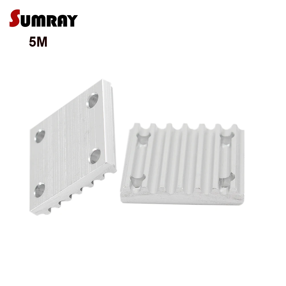 SUMRAY Aluminium Arc Clamp Tooth Plate MXL XL 3M 5M 2GT Timing Belt Gusset Plate for 6/10/15/20/25mm Width Open Timing Belt