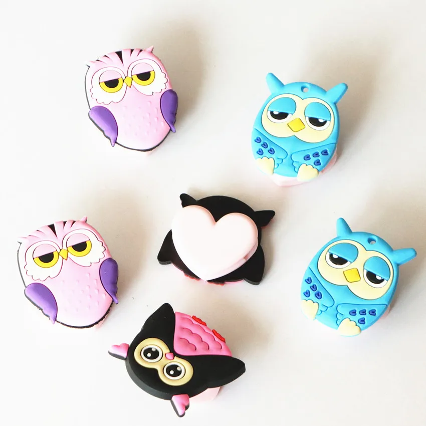 

Free Shipping 2pc Cute Owl plastic paper clip stationery spring clip binder clip office supplies