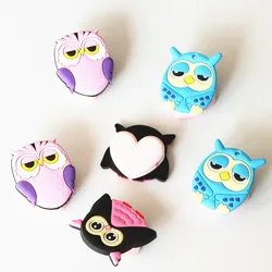 Free Shipping 2pc Cute Owl plastic paper clip stationery spring clip binder clip office supplies