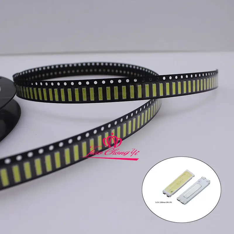 New 1000PCS Lot 7020 SMD LED Beads 6v 0 5W 160mA 80lm  Cool white 10000K For TV Back