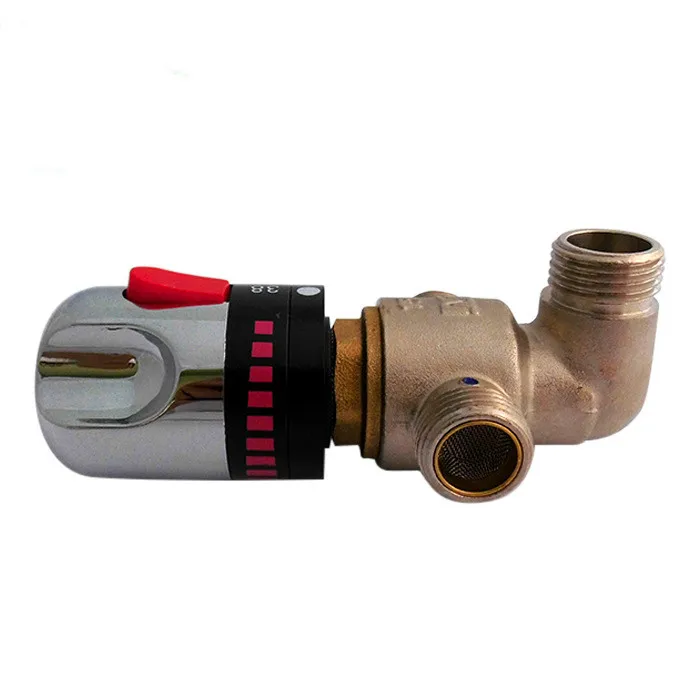 Thermostatic Valve Temperature Mixing Valve for Solar Water Heater Valve Chrome Constant Water Mixers