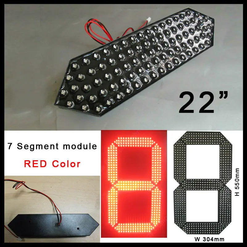 

22" red color digita numbers module,7 segment,led display for oil price,led signs,led gas price,led score,remote control