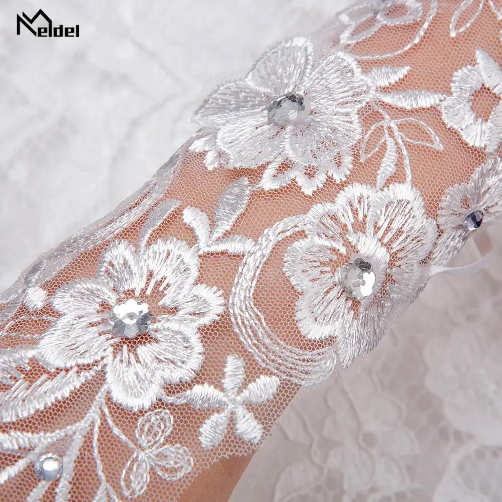 New Summer White Wedding Gloves For Bridal Evening Prom Wedding Accessories