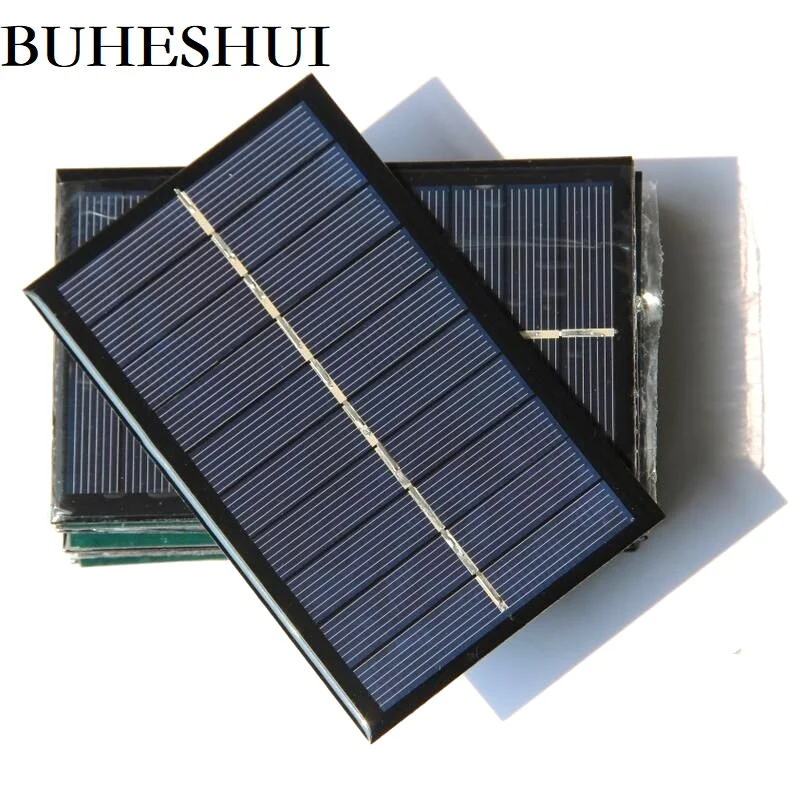 BUHESHUI 1.4W 5V Solar Cell Module Polycrystalline DIY Solar Panel Charger For 3.7V Battery System Light  122*77MM  Epoxy 10pcs