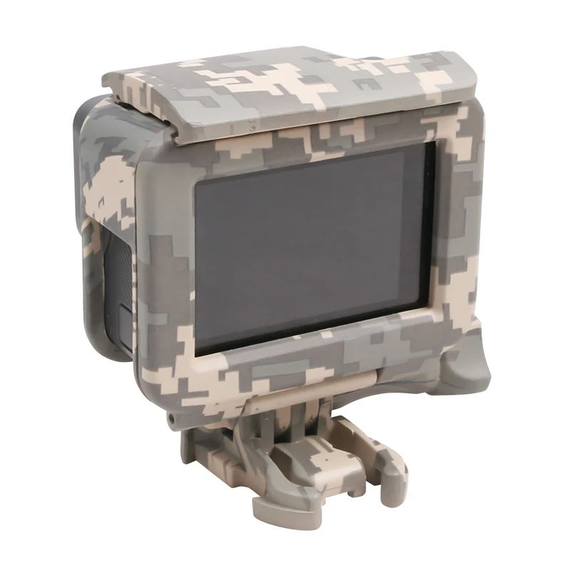 สําหรับ Gopro กรอบกรณี Shell Protector กองทัพสีเขียว + Lone สกรู + ฐานสําหรับ Go Pro Hero 5 6 7 สีดําอุปกรณ์เสริมใหม่