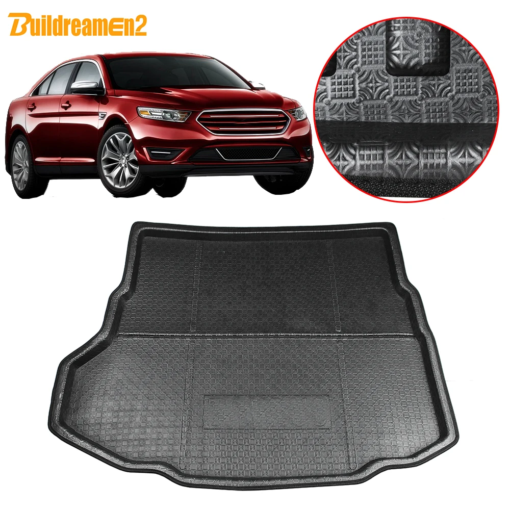 Buildreamen2 For Ford Taurus Car Styling Tail Trunk Mat Boot Tray Liner Floor Cargo Mud Protector Carpet Pad 2015 2016 2017 2018