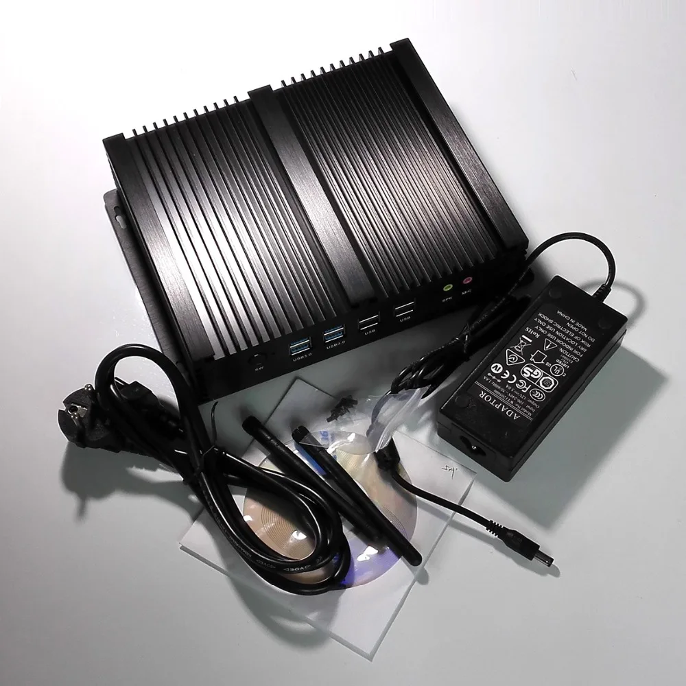 HYSTOU Intel Core i7 4500u Industrielle 4200u Fanless Mini PC Windows 10 TV Box 2 * LAN 6 * COM Port robuste Computer 300M Wifi HTPC