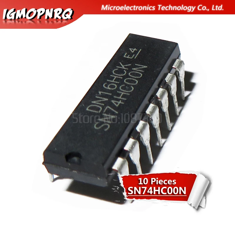 10pcs SN74HC00N 74HC00 SN74HC00 DIP-14 Logic Gates Quad 2-Input new original