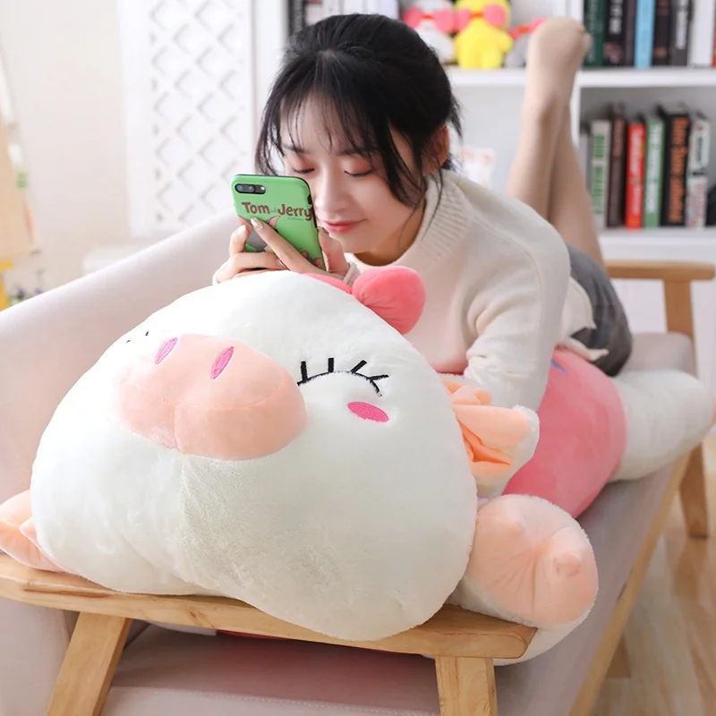 

70cm/90cm/110cm Kawaii Pink Piggy Plush Pillow Soft Cartoon Animal Pig Stuffed Doll Sofa Bed Cushion Toys Girlfriends Best Gifts