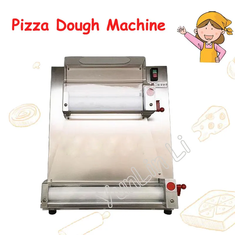 

220V 3-15 Inch Pizza Dough Machine 370W Stainless Steel Pizza Bottom Press Machine Commercial Pizza Maker Easy to Operate