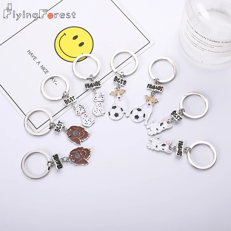 Key Chains 2019 New Jack Russell Terrier Soccer Dog Keychains Gift for Best Friend with Fine Design