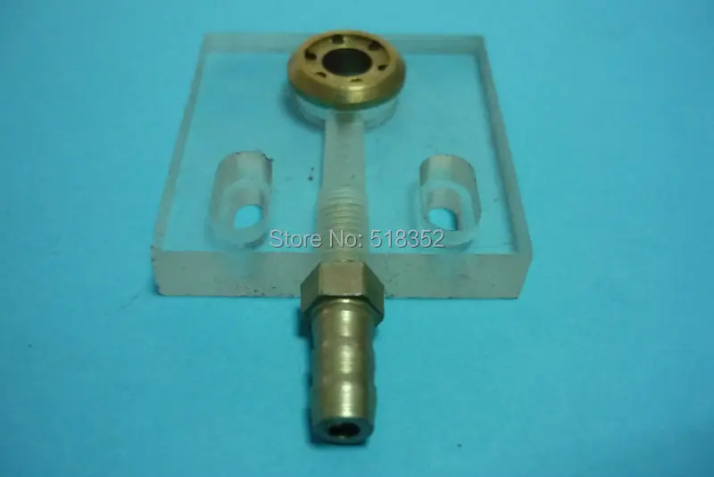 42*40*8mm Acrylic Water Jet Panel/ Water Spray Cooling Plate w/ Brass Nozzle, Changfeng 20 EDM Wire Cut High Speed Machine