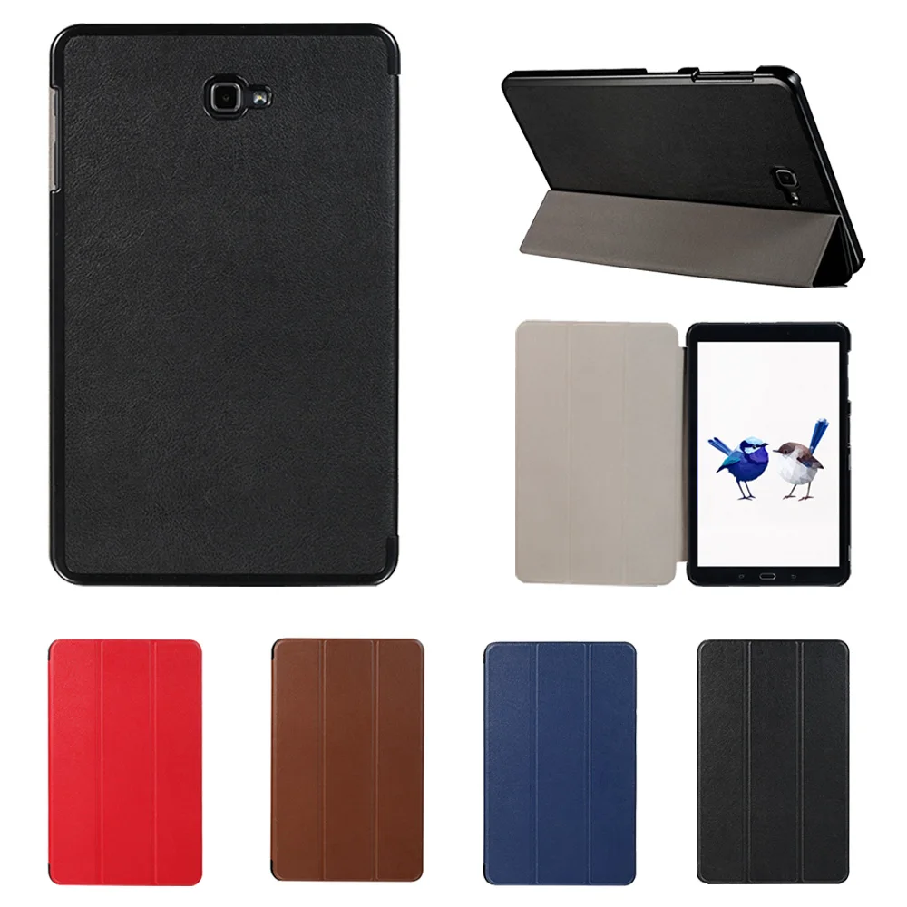 Besegad Mini Ultra Thin Foldable Cover Case Shell Stand for Samsung Galaxy Tab A T580 T585 T 580 T 585 Tablet Skin Holder