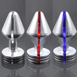 Unisex Electric Shock Stimulation Matel Aluminium Anal Plug G Spot Prostata Mager Adult Bondage Bdsm Sex Anus Toy 3 Size