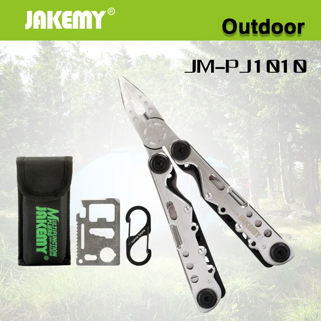 JM-PJ1010 10in1 Multifunctional Pliers Stainless Steel Cutting Pliers Outdoor Folding Combination Plier With Knife Hand Tools