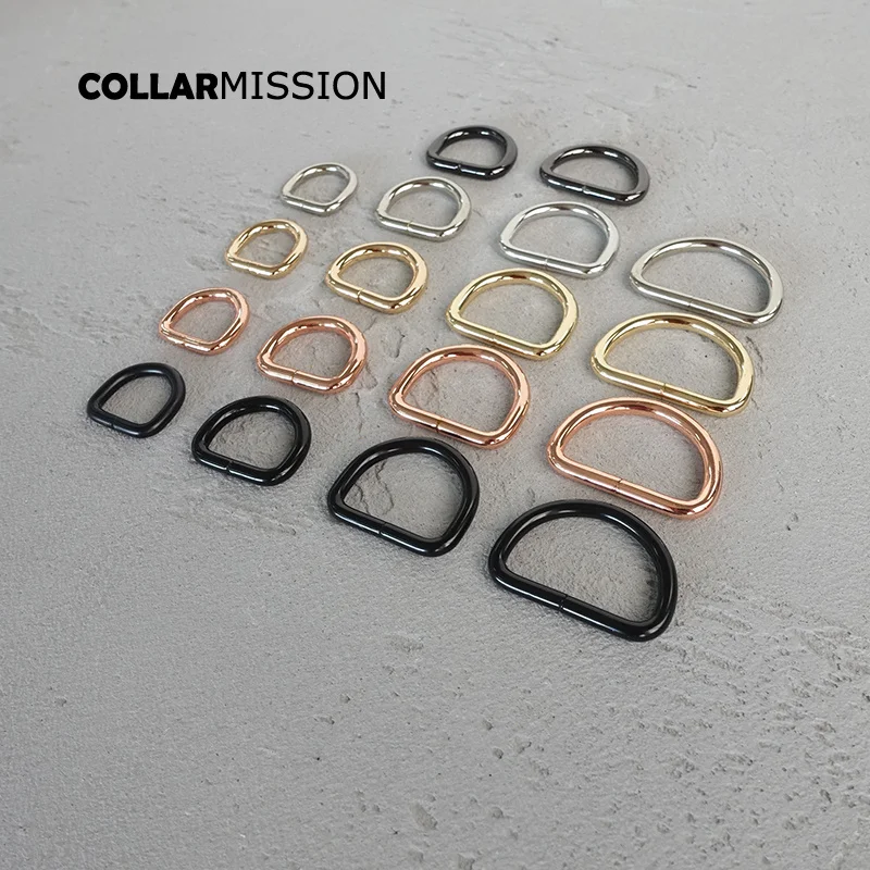 1pc Nickel plated D-Rings 25mm webbing strapping bags garment 30mm accessory retailing 15mm non welded metal flat Dee ring 20mm